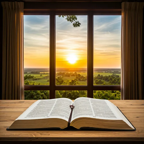 An open Bible