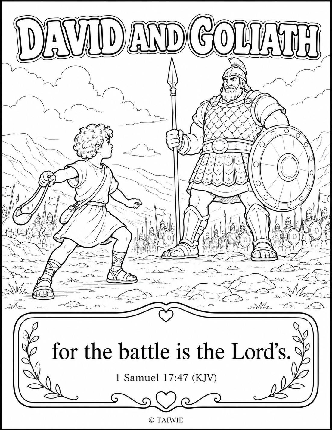 1 Samuel 17 47 coloring page
