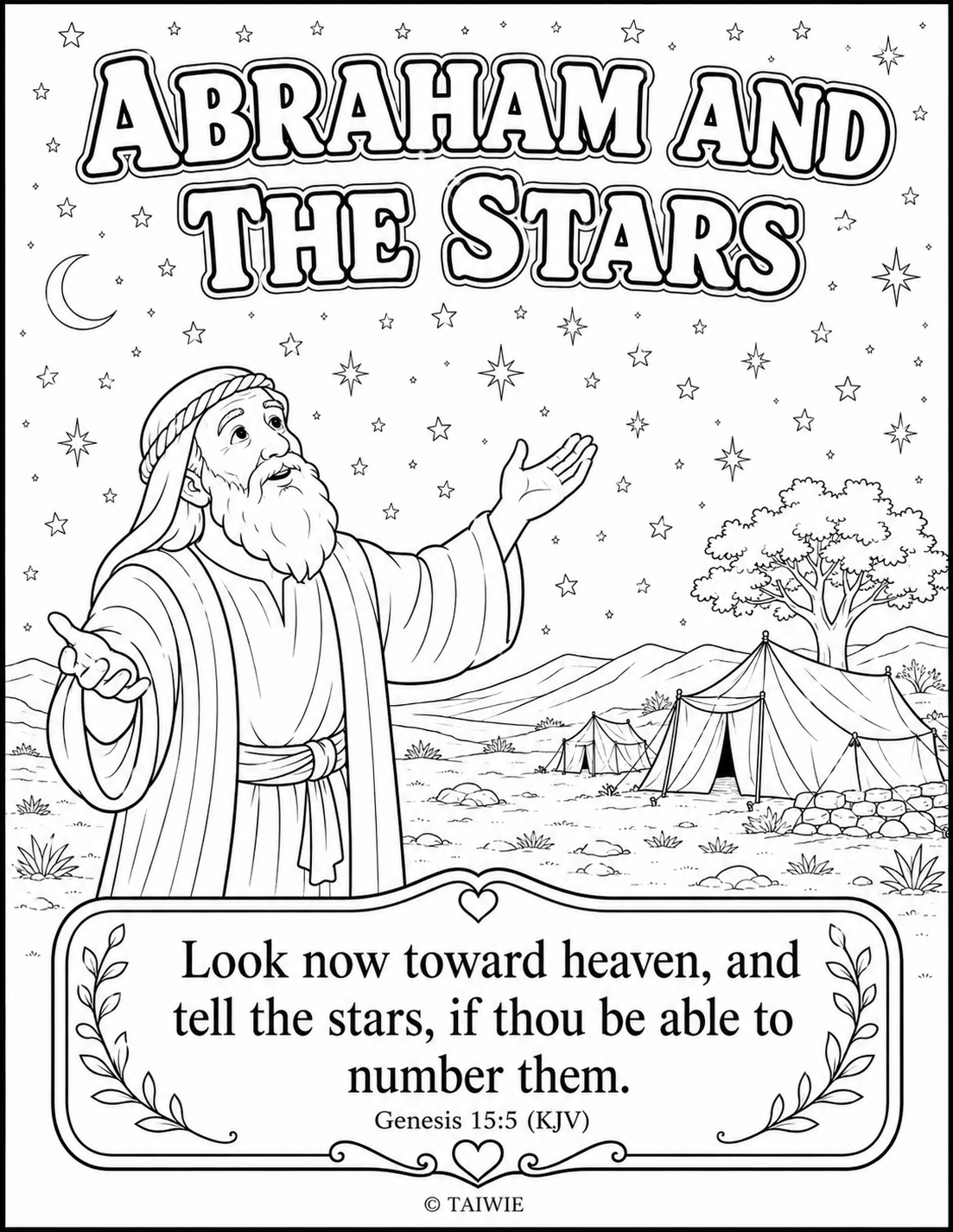 Genesis 15 5 coloring page