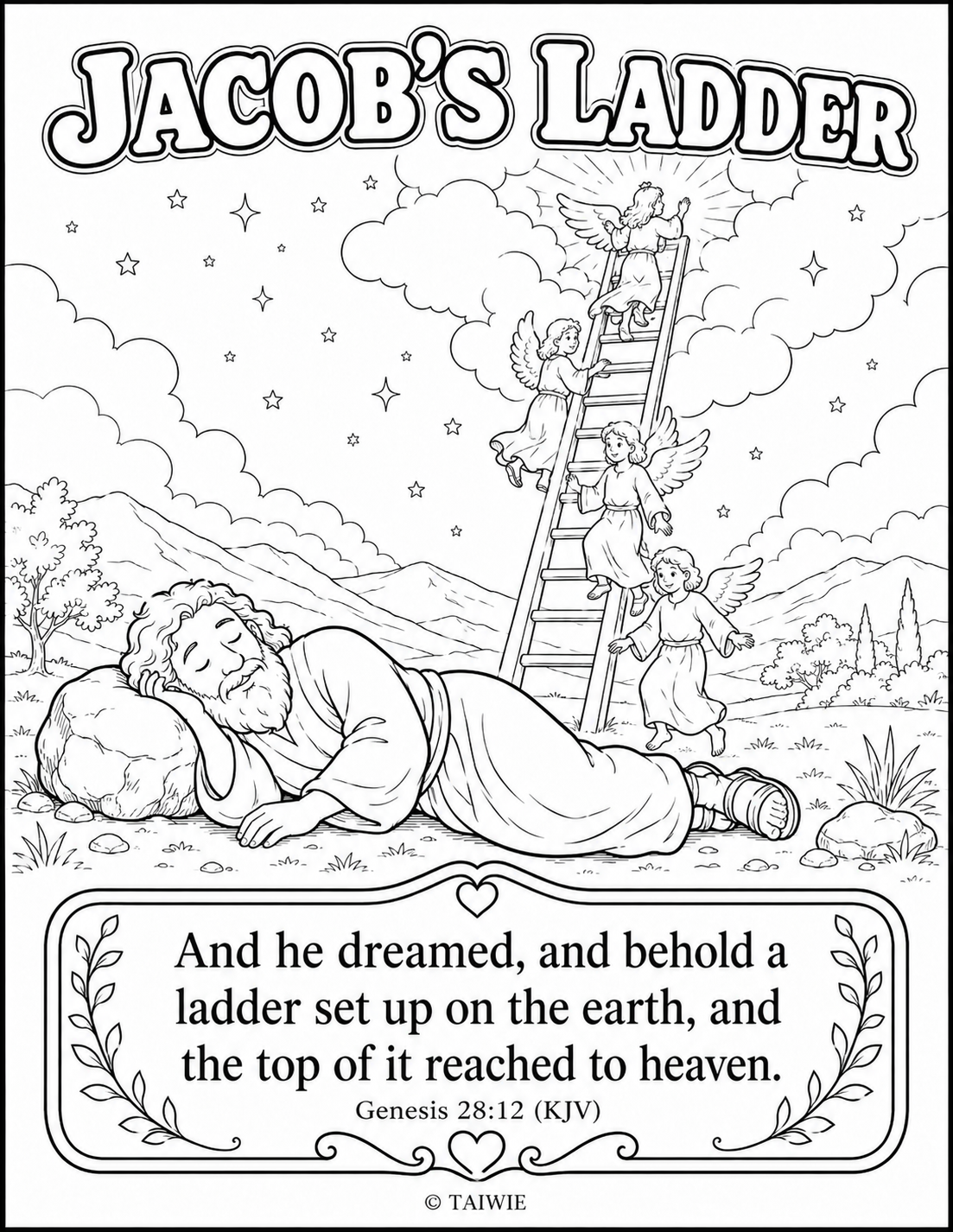 Genesis 28 12 coloring page